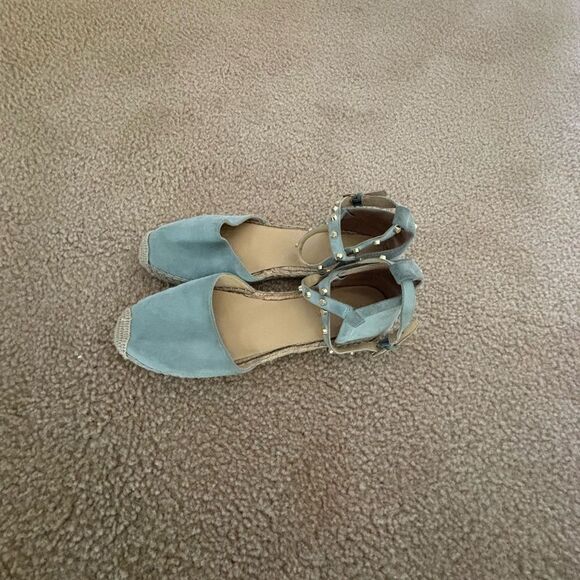 Marc Fisher Shoes - 👡 Mark Fisher MACI Espadrilles | Sky Blue | Jute Sole | Summer-Ready